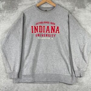 Indiana University Sweatshirt Mens Medium Gray Crewneck IU Ouray Collegiate